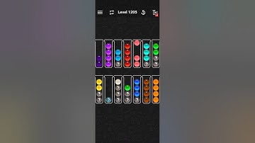 Ball Sort Color Water Puzzle Solution Level 1205