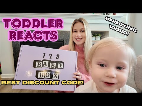 The Subscription Box All Moms Need +adorable  Toddler Reacts To New Presents - 123 Baby Box Unboxing