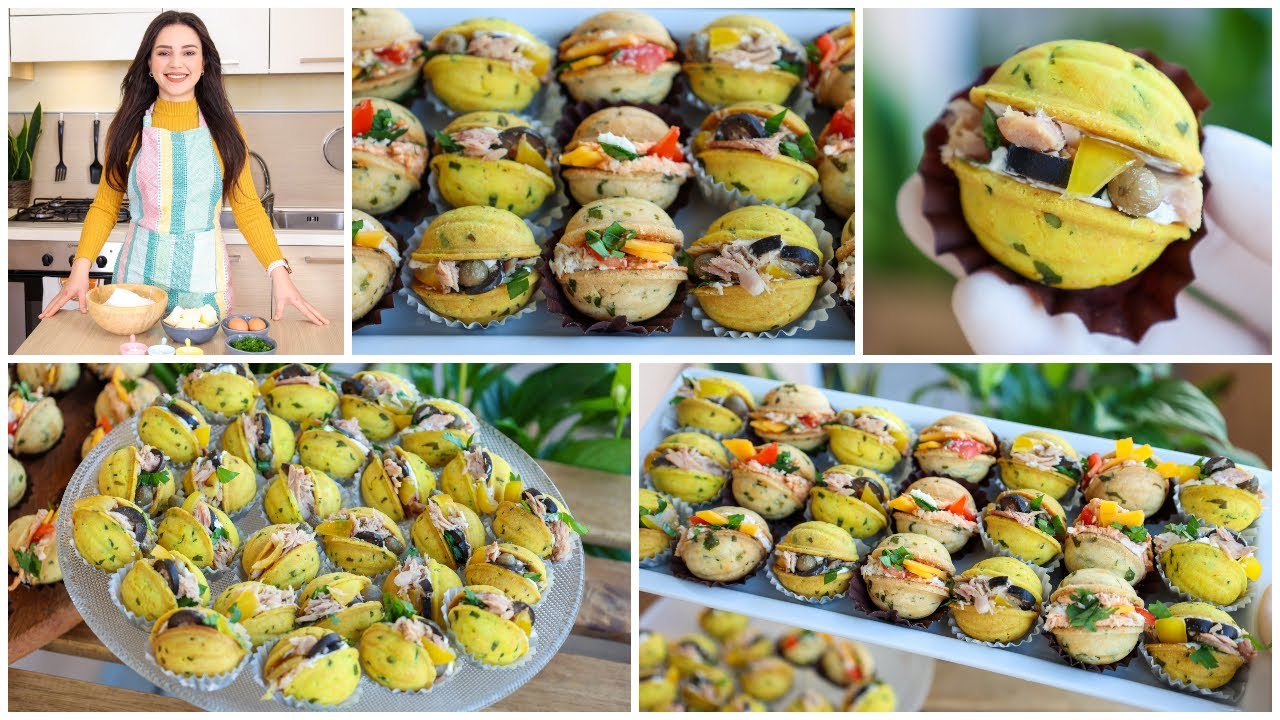 جوزة مالحة هشوشة تذوب في الفم بعجينة وحدة عملت 2 نكهات مختلفة من أروع المقبلات أوالمملحات الراقية😍