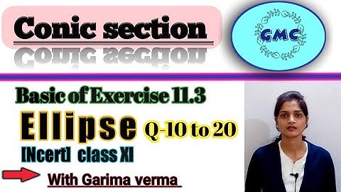 Solution of Ex-11.3 ellipse chapter-Conic section class11 ncert cbseboard