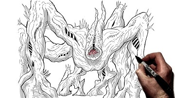 How To Draw The Mind Flayer | Step By Step | Stranger Things
