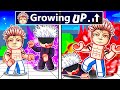 Growing Up as HEIAN SUKUNA in Roblox Strongest Battlegrounds!