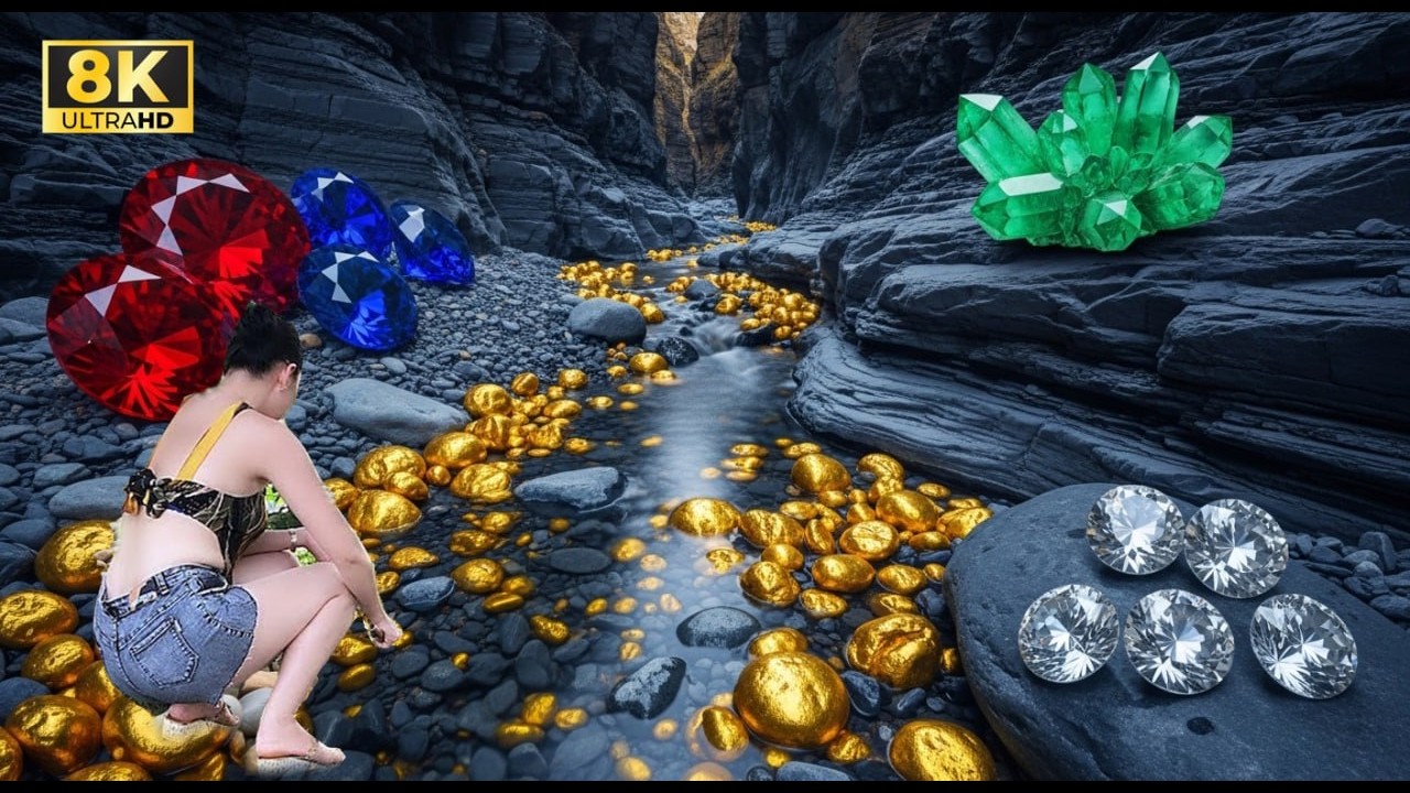 Oh my God! This woman found a pile of gold in the ground. #goldfinding #findinggold #gold