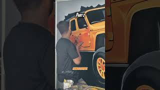 Part 2 || 3D Realistic Car Painting #art #wrangler #realistic #jeepwrangler