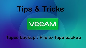 Veeam 12 Tips & Tricks -  How to create File to Tape Backup job