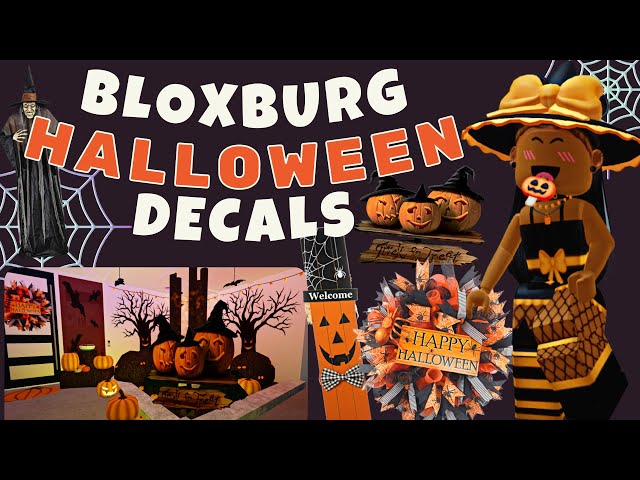 Pin by Asiiyah Grant on roblox house ideas  Bloxburg fall decor, Halloween  decals, Halloween house