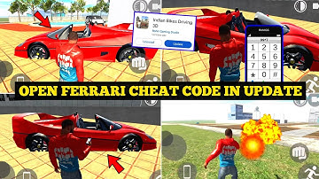 New Open Roof Ferrari Cheat Code in Indian Bike Driving 3D 🤯🔥| New Spider Man Power | Harsh in Game