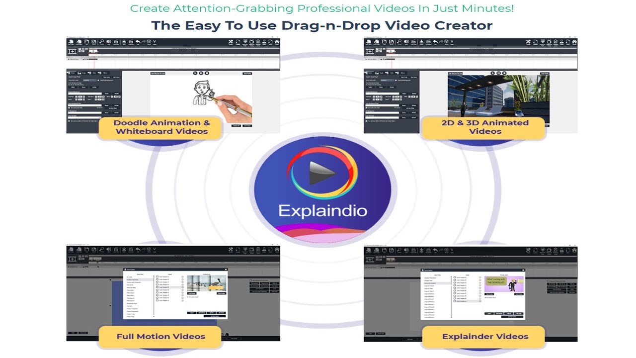 Explaindio 3 - Best 2D and 3D animation, Doodle Sketch, and Motion Video Creation Software