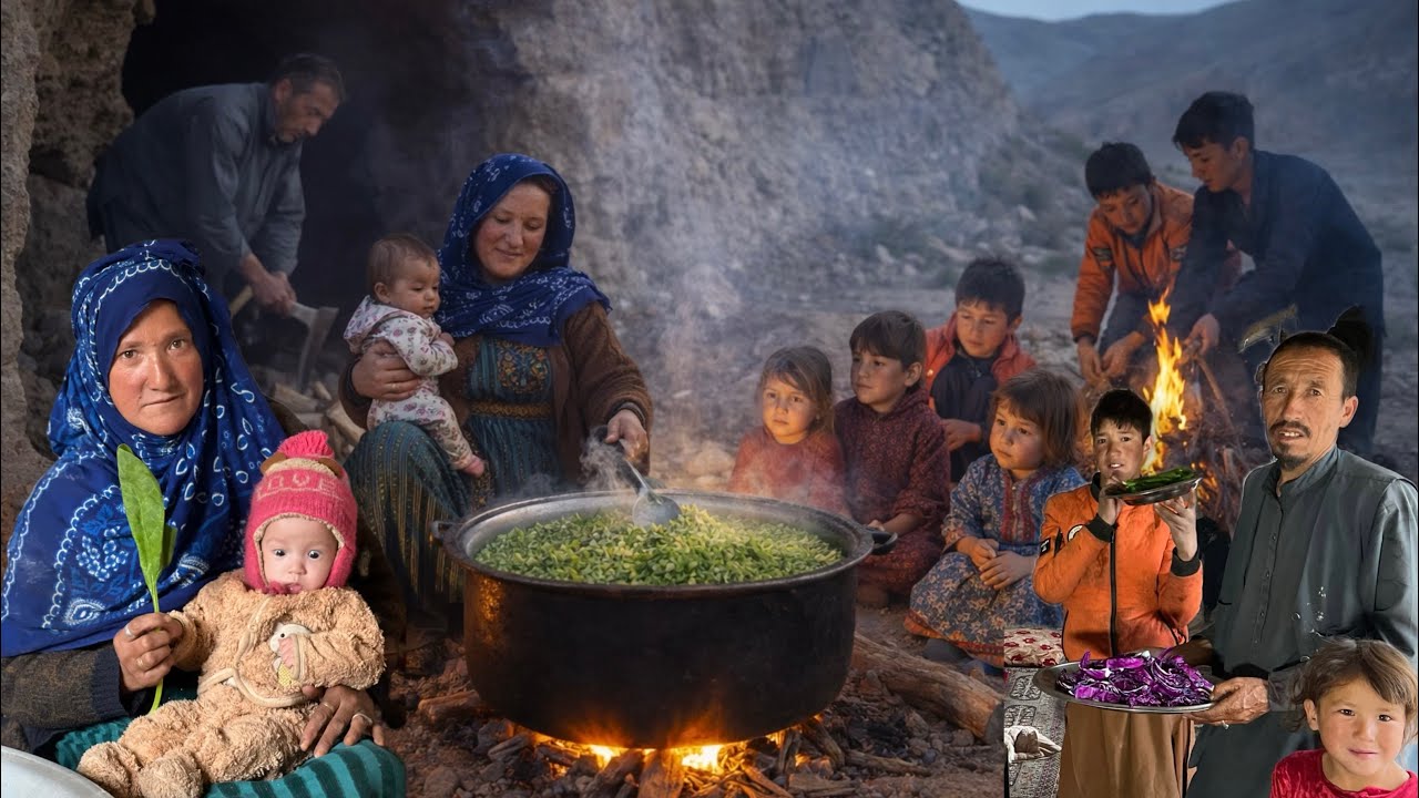 .	“Simple life, warm hearts – Ramadan in the cave./ big family cooking delicious food 
