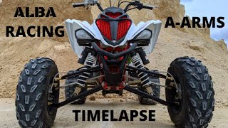 MESMERIZING TimeLapse of Alba Racing AArms & Axle Spacers Install on Yamaha Raptor 700R SE!