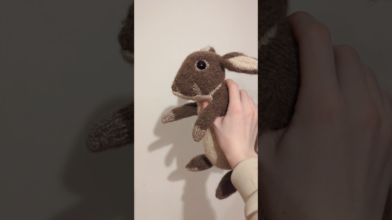 Knitted Bunny🐇 pattern by Claire Garland, aka Dotpebblesknits!