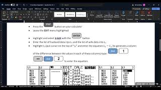 Two-Sample Dependent Hypothesis Testing in the TI-83/84