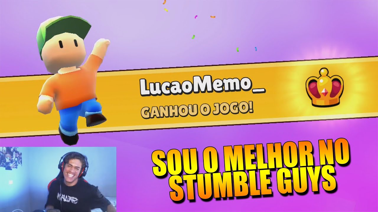 Descobri que eu sou o melhor jogador de STUMBLE GUYS do mundo! 