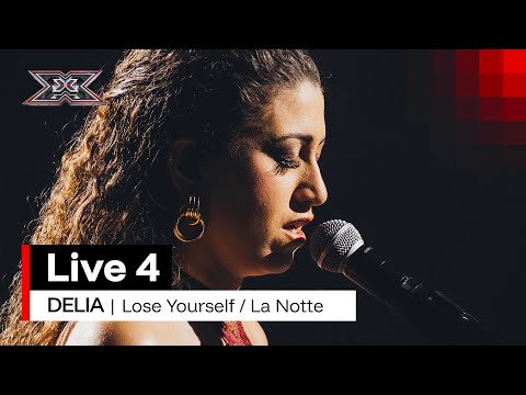 Video DELIA canta un mash up de “La notte” di Adamo e Lose Yourself di Eminem | X Factor 2025 Live 4