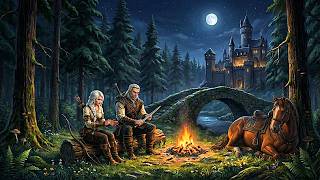 GERALT & CIRI'S NIGHT CAMP | Witcher Lofi Ambience for Study & Sleep screenshot 3