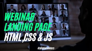 Online Webinar Landing page using Html, Css and Js Source code available