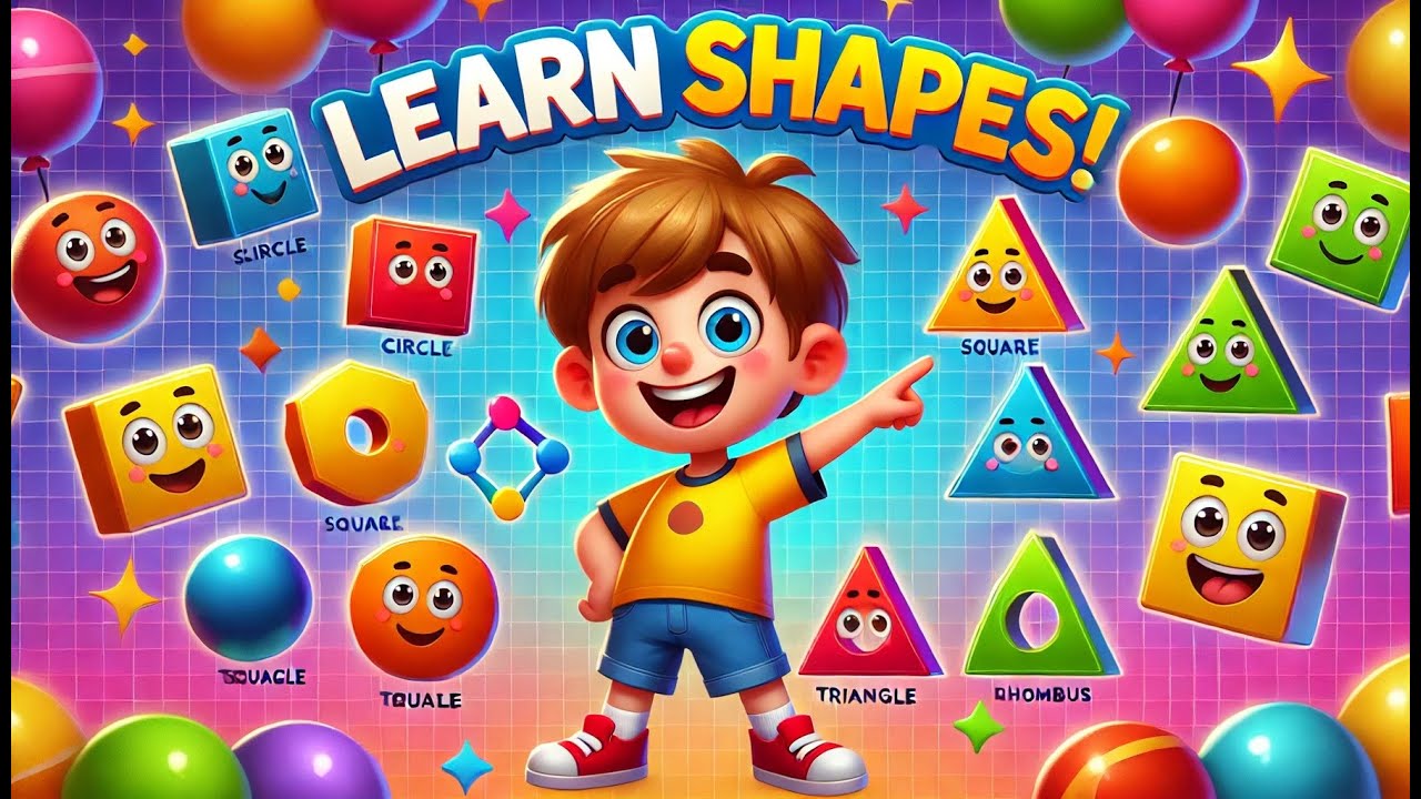 LEARN SHAPES WITH FUN SONG! 🎶 Circle, Square, Triangle & More!