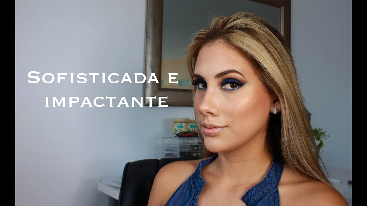 Sofisticada e impactante (maquillaje en azul) - Carolina Ortiz