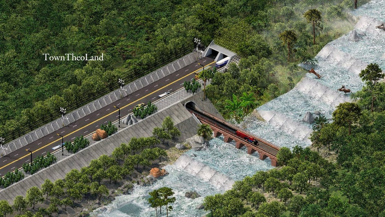 Как построить современный туннель в TheoTown | Реалистичные подземные дороги и метро