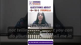 Minus 8 Abacus Trick | -8 = -10 + 2 Big Friends Formula Explained