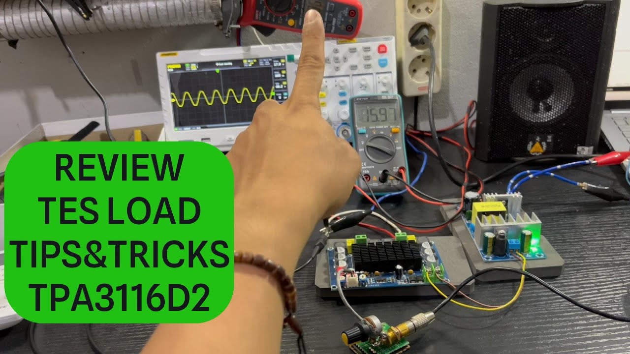 REVIEW TPA3116D2 , TES LOAD, SETTING LIMITER Versi STEREO  