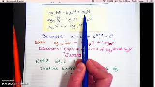 A2H 10.5.1 (Part 1) Laws of Logarithms