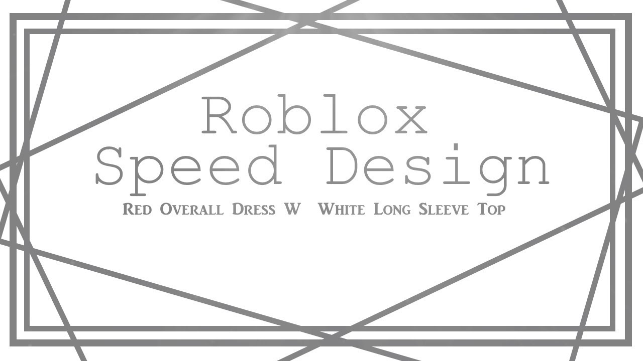 Red Overall Dress W White Long Sleeve Top Speed Design - roblox speed design black overall dress