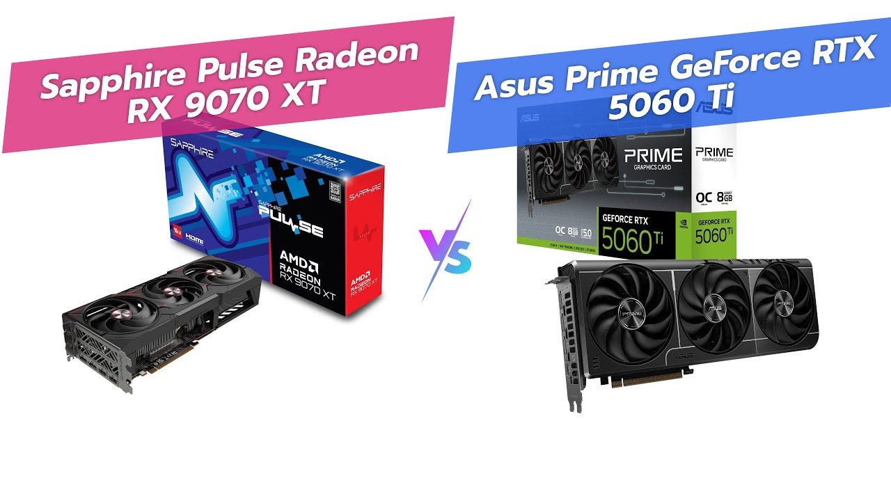 Сравнение видеокарт: Sapphire RX 9070 XT 16GB против ASUS RTX 5060 Ti 8GB GDDR7 OC 💥 Сравнение ви...