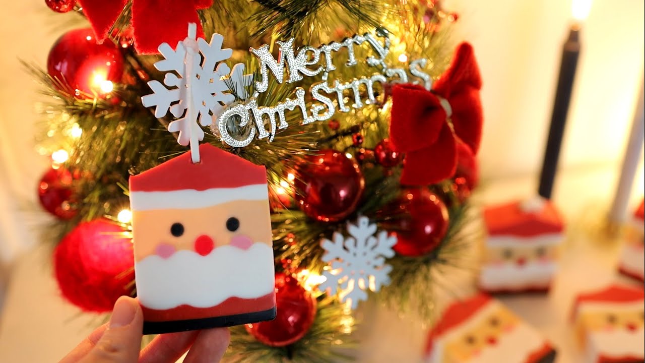 Мыло Санта Рождественское мыловарение 🎅 Делаем рождественское мыло Санта