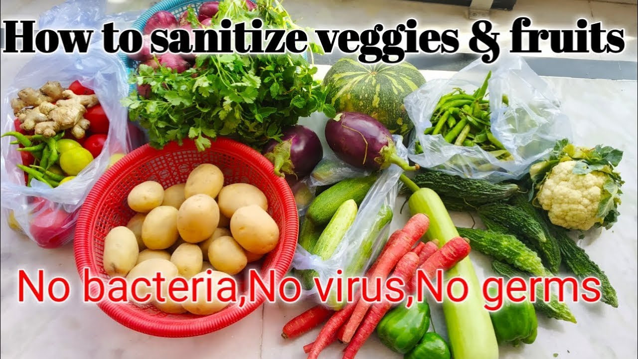 sanitize vegetables and fruits easily at home. save veggies and fruits