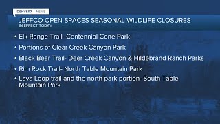 Seasonal wildlife closures go into effect Thursday for some Jeffco open spaces
