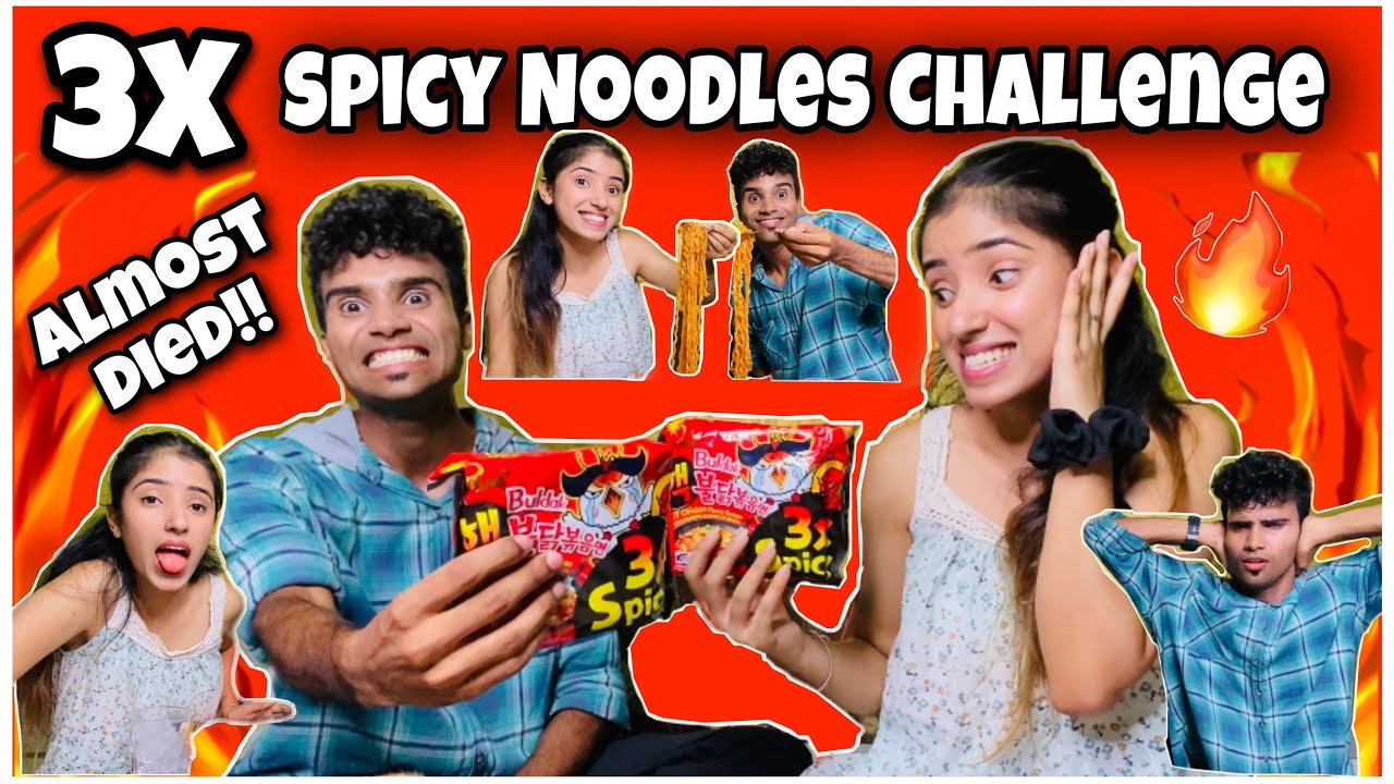 3X Spicy Noodles Challenge🔥🥵| Spiciest Korean Noodles | World’s spiciest noodles | Miss Siyappa |