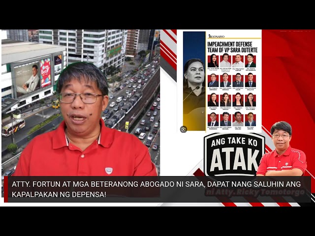 ATTY. FORTUN AT MGA BETERANONG ABOGADO NI SARA, DAPAT NANG SALUHIN ANG KAPALPAKAN NG DEPENSA!