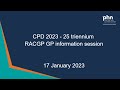 Cpd 202325 triennium racgp gp information session