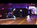 Driver crashed into parked cars before rolling over in Toronto’s west end, police say