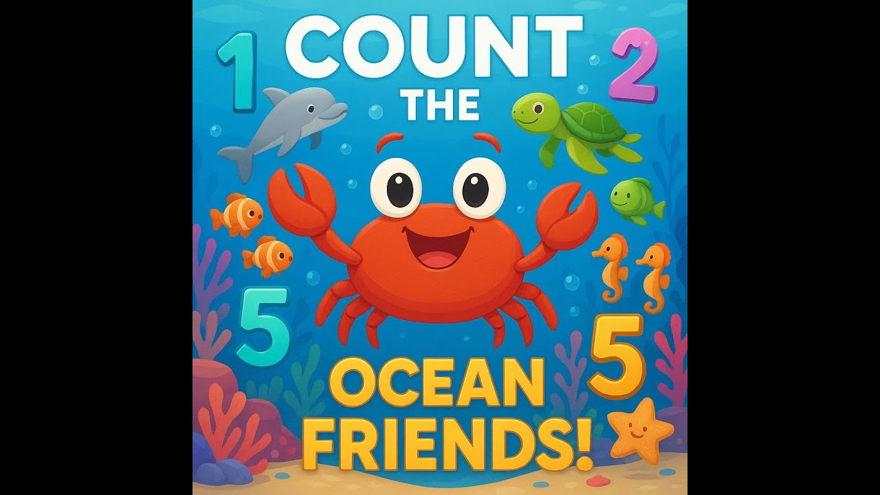 🦀 Count the Ocean Friends! | Learn Numbers 1–5 with Crabby | 🦀 Crabby & Friends TV