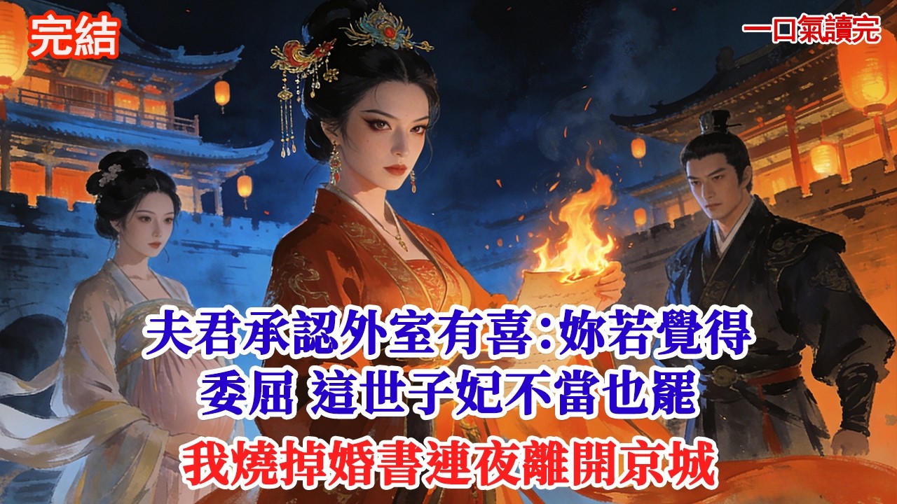 夫君承認外室有喜：妳若覺得委屈 這世子妃不當也罷！我燒掉婚書連夜離開京城#追妻火葬場#愛情#小說