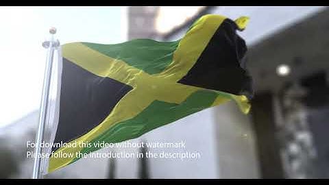 Jamaica flag with 3d effect blowing in the wind 3D Flag V2 long