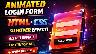 Amazing Login Form Animation Using HTML & CSS Only | Coding Cloud