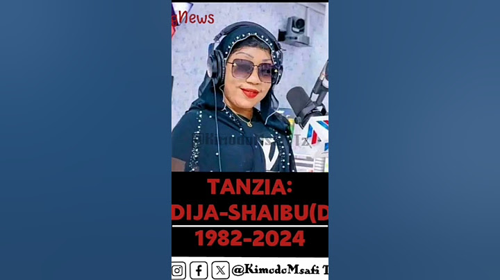 DIDA SHAIBU AFARIKI DUNIA 😥