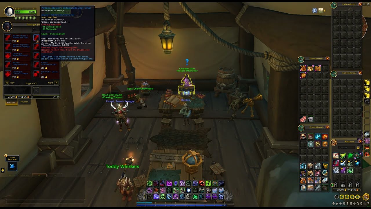 Pattern: Master's Wildercloth Chef's Hat - From where to get, WoW Dragonflight