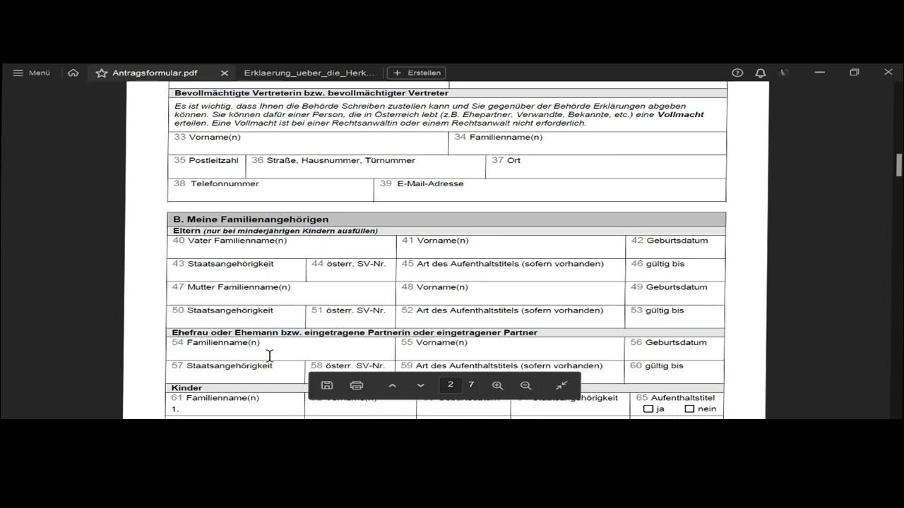 How to Fill In Austrian Residence Permit Form YouTube