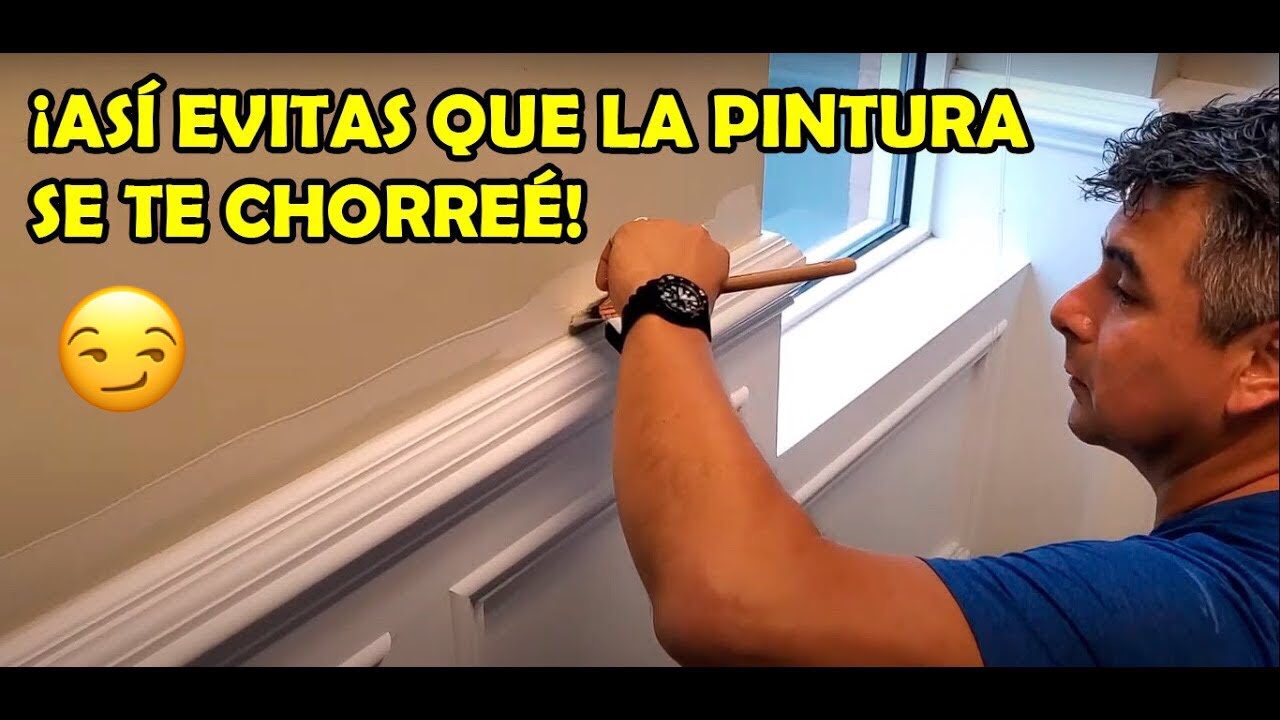 TRUCO para PINTAR paredes CON BROCHA!🎨✅[Fácil y rápido]