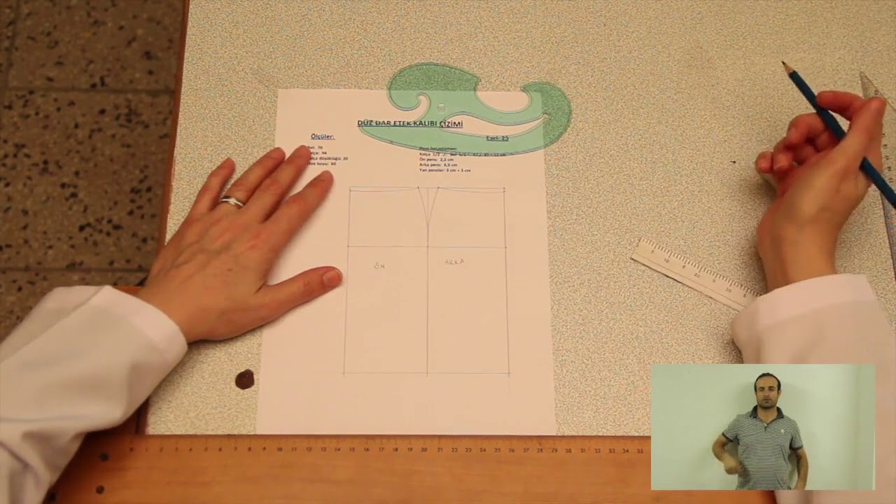 Düz Dar Etek Kalıbı Çizimi