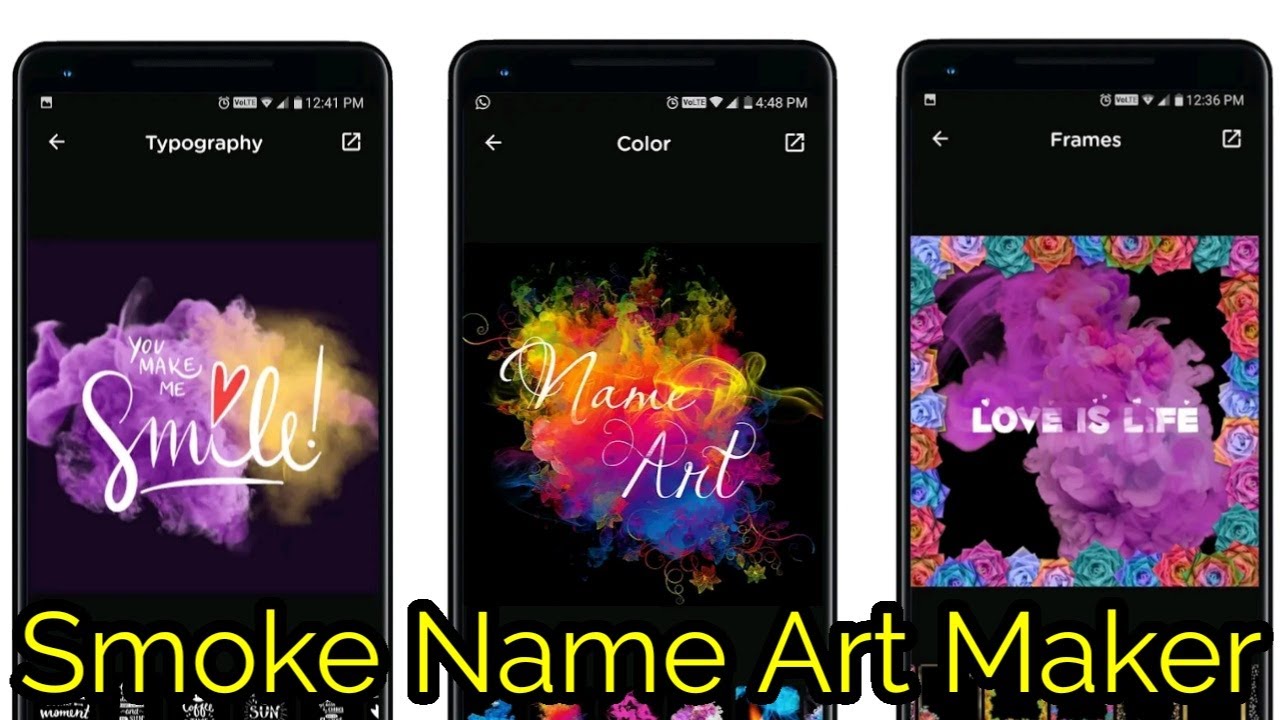 Smoke Name Art Smoky Effect Focus n Filters Maker 2022