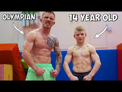 I Challenged the best 14 year old Gymnast in the World! {SuperHuman}