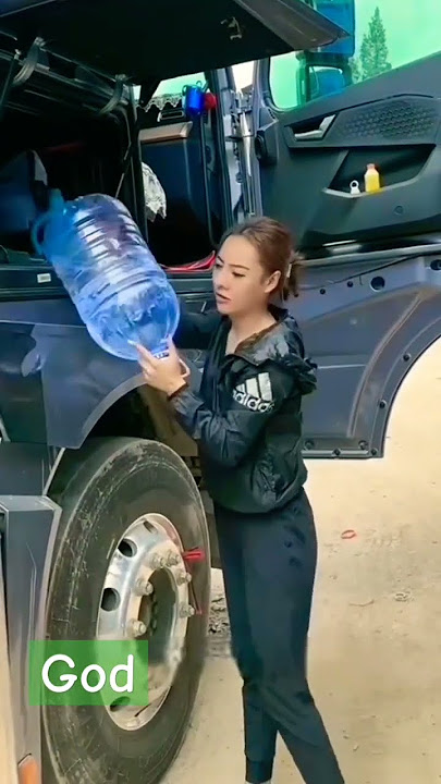 super female driver truck