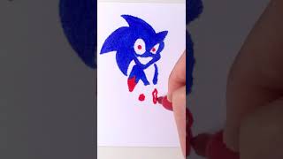 Drawing Friday Night Funkin'  Minus Sonic Mod (Shrinky Dinks│Vs. Sonic.Exe) #shorts