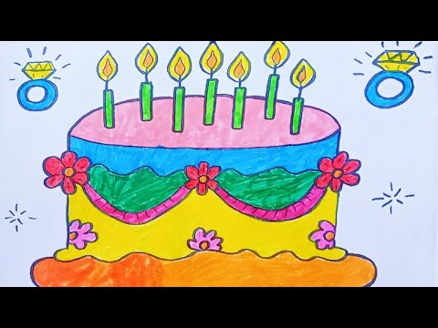 كيفية رسم كعكة عيد ميلاد خطوة بخطوة 🎂 رسم كعكة عيد ميلاد سهلة كيفية رسم كعكة عيد ميلاد خطوة بخطوة 🎂 رسم كعكة عيد ميلاد سهلة