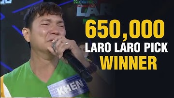 650,000 PESOS, NAPANALUNAN NA NI "KHEN" SA LARO LARO PICK